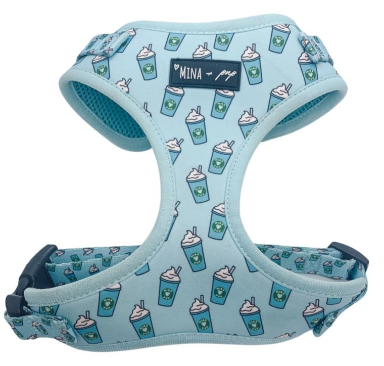PUPSHAKE BLUE DOG CAT ADJUSTABLE HARNESS