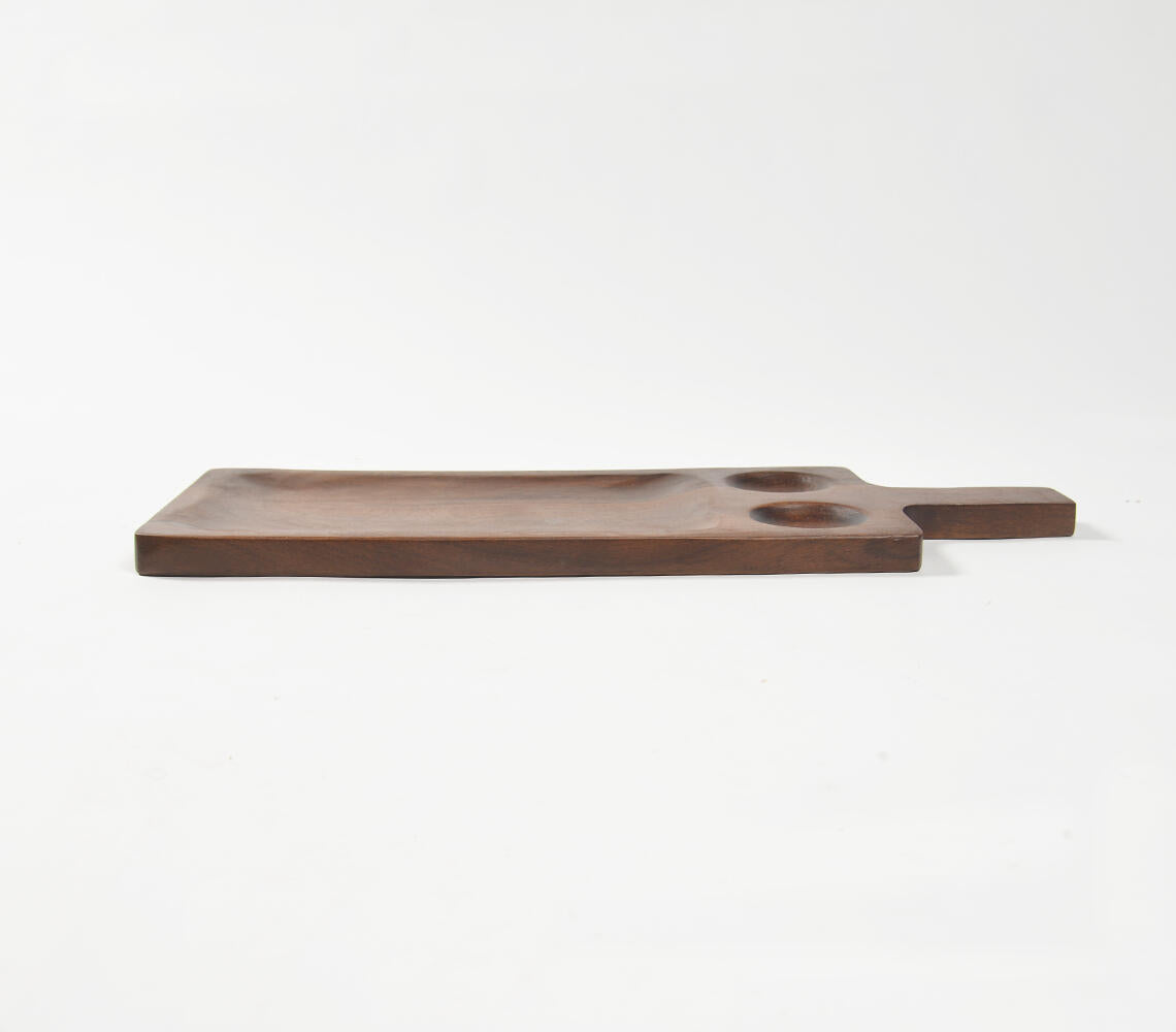 WOODEN CHIP & DIP PLATTER