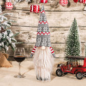 CHRISTMAS GNOME WINE BOTTLE COVERS (SET OF 4)