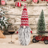 CHRISTMAS GNOME WINE BOTTLE COVERS (SET OF 4)