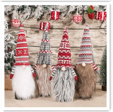 CHRISTMAS GNOME WINE BOTTLE COVERS (SET OF 4)