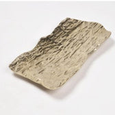 LACQUERED ALUMINUM BARK-SHAPED DÉCOR PLATES – SET OF 2