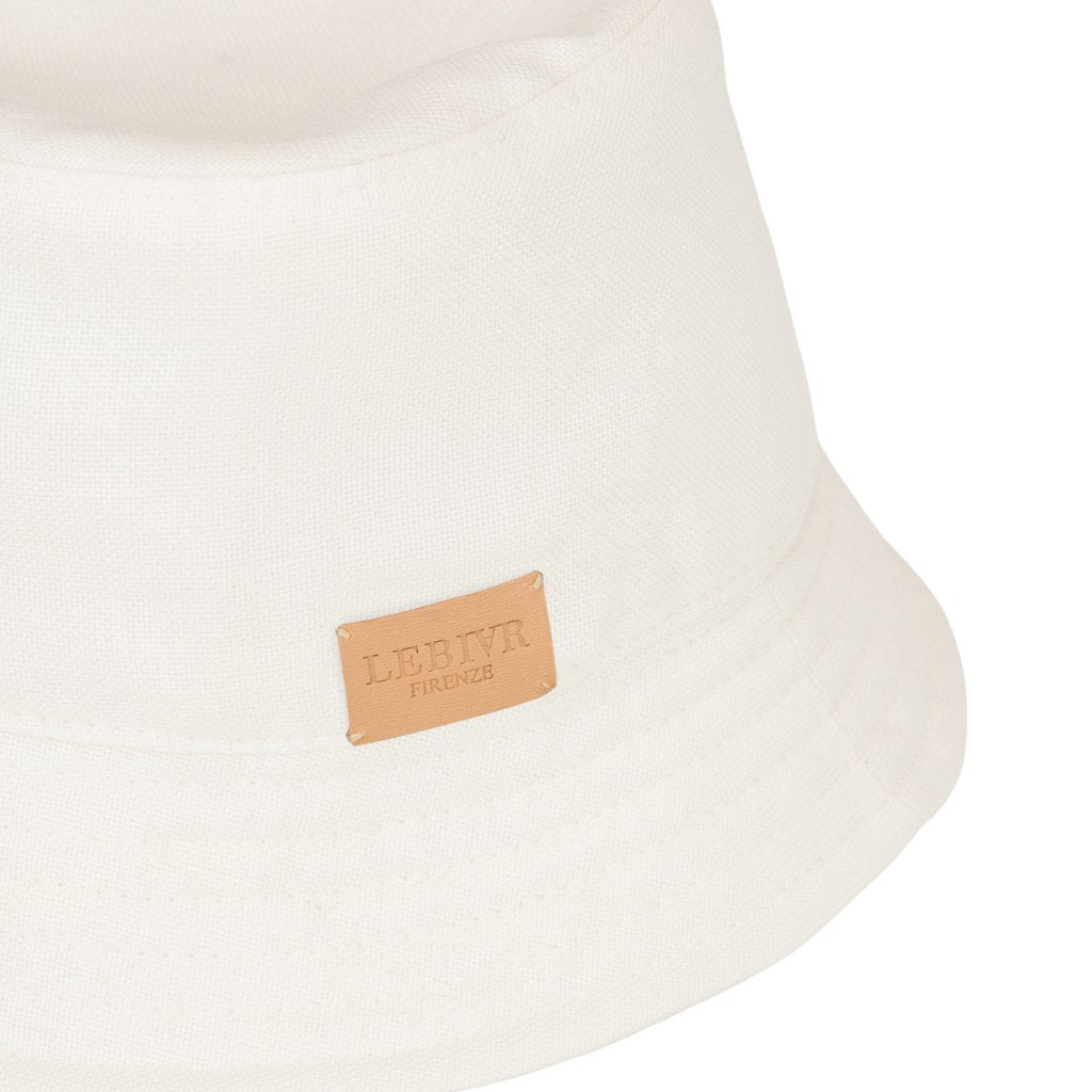 LEBIAR FRANCA NETTLE WHITE BUCKET HAT