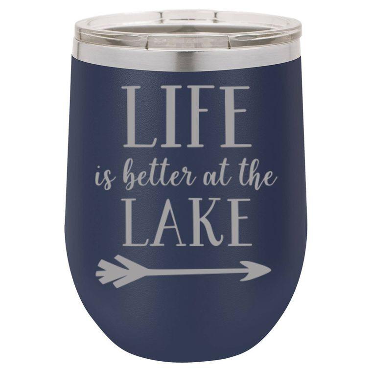 “LIFE IS BETTER AT THE LAKE” 12 OZ. WINE MUG
