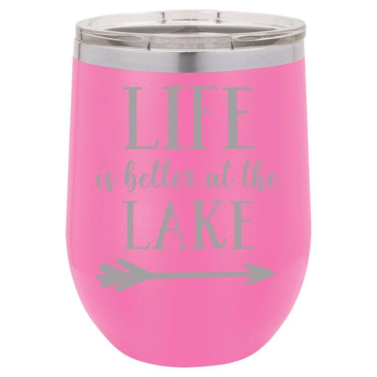 “LIFE IS BETTER AT THE LAKE” 12 OZ. WINE MUG
