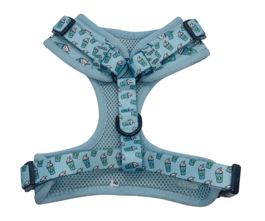 “PUPSHAKE BLUE” DOG & CAT ADJUSTABLE HARNESS