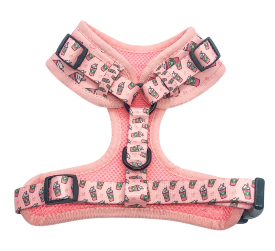 “PUPSHAKE PINK” ADJUSTABLE DOG & CAT HARNESS