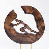 HAND CARVED WOODEN TABLETOP DÉCOR - BOULDER