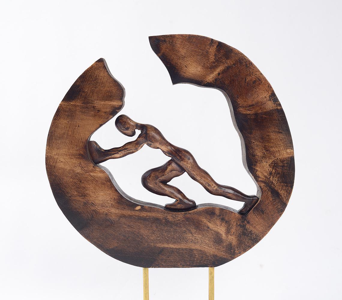 HAND CARVED WOODEN TABLETOP DÉCOR - BOULDER