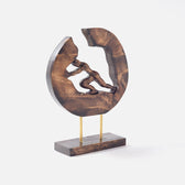 HAND CARVED WOODEN TABLETOP DÉCOR - BOULDER